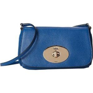Coach Blue Denim Pebbled Leather Crossbody Pouch